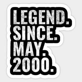 Legend since May 2000 Birthday Shirt Happy Birthday Shirts Sticker